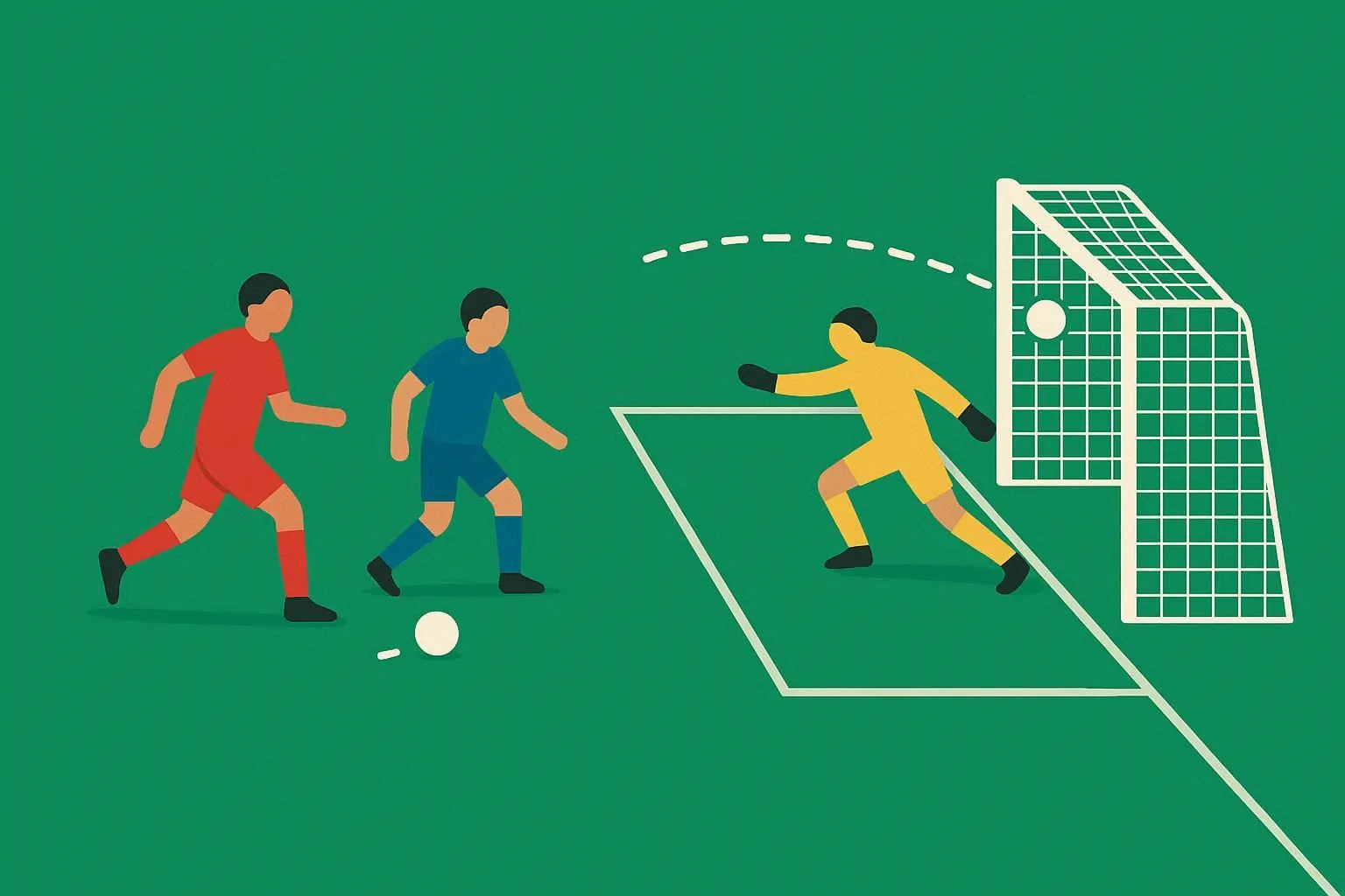 A goal always counts as a shot on target