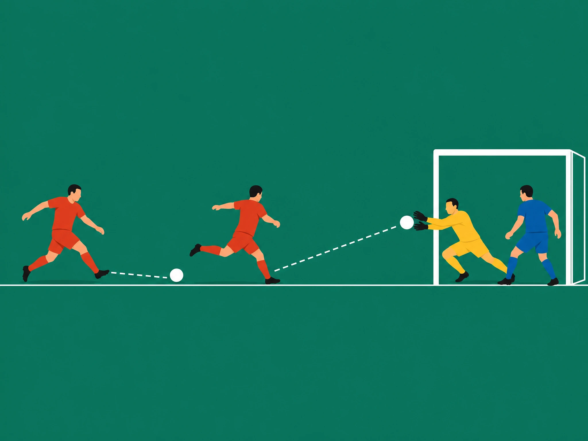 A passer delivering the ball to a team-mate whose shot is saved by the goalkeeper, a key pass with no assist