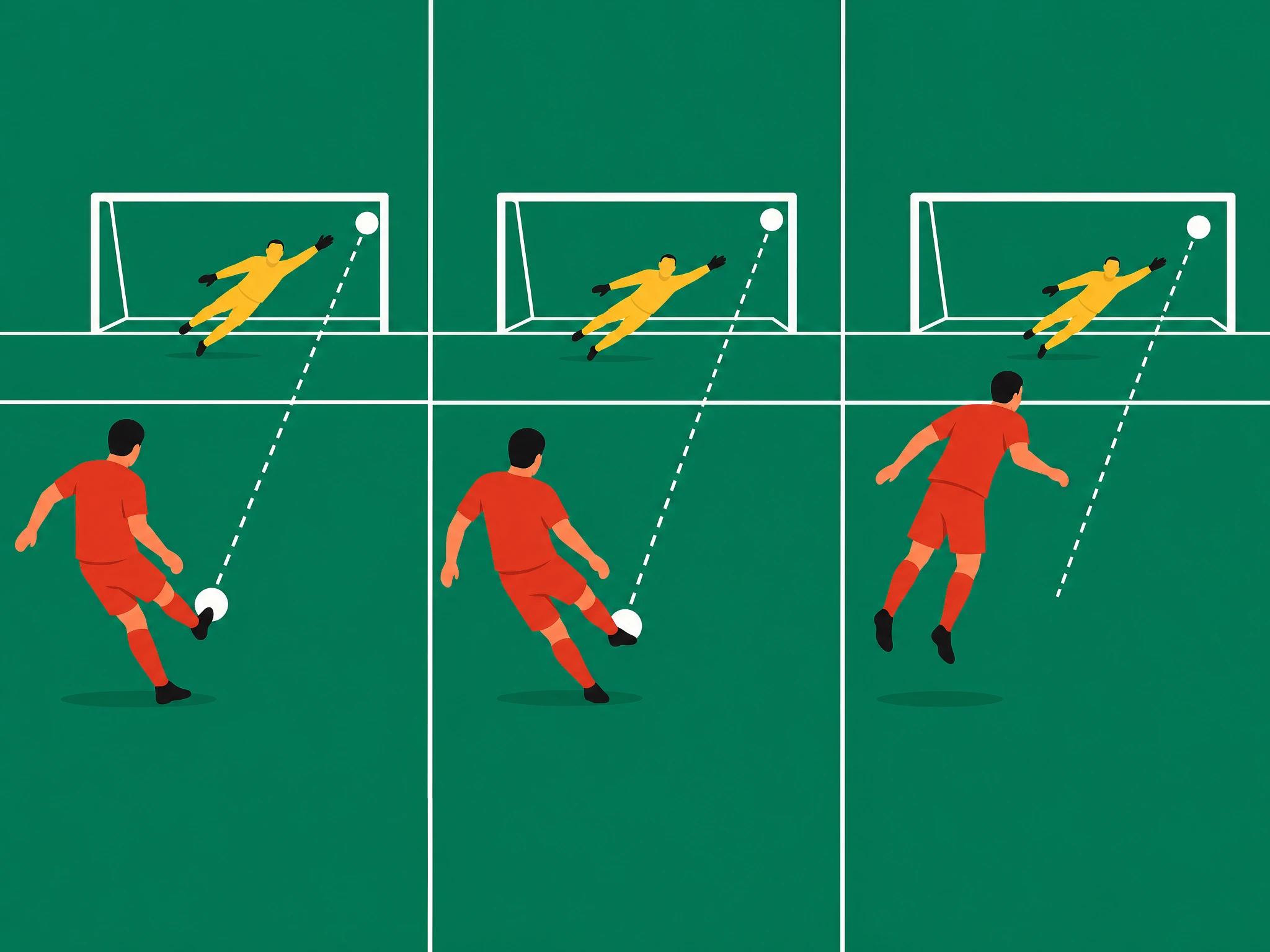 A left-foot goal, a right-foot goal and a header by the same player, one common version of a perfect hat-trick